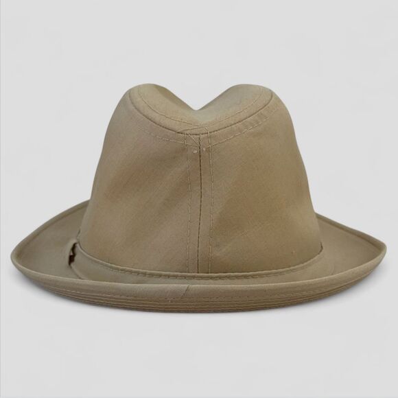 Stetson Natural Tan Fedora Hat Made In USA Vintage Men's Size 7 1/8 - Picture 3 of 8